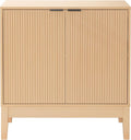 Best Choice Products 2-Door Modern Storage Cabinet, Buffet, Sideboard, Media Cabinet, Cupboard, Entryway Accent Table, Bookcase w/Reeded Panels and Adjustable Shelves – Natural