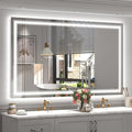 Led Bathroom Mirror 60x36, Large Dimmable Vanity Mirror with Lights, Backlit and Front Lighted LED Mirror for Wall, Anti-Fog, ETL Listed (Horizontal/Vertical)