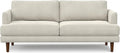 SIMPLIHOME Livingston 76-inch Wide Sofa in Cream White Woven-Blend Fabric, Handcrafted Loveseat Couch for Living Room or Family Room, Mid-Century Modern Style, Solid Wood Frame