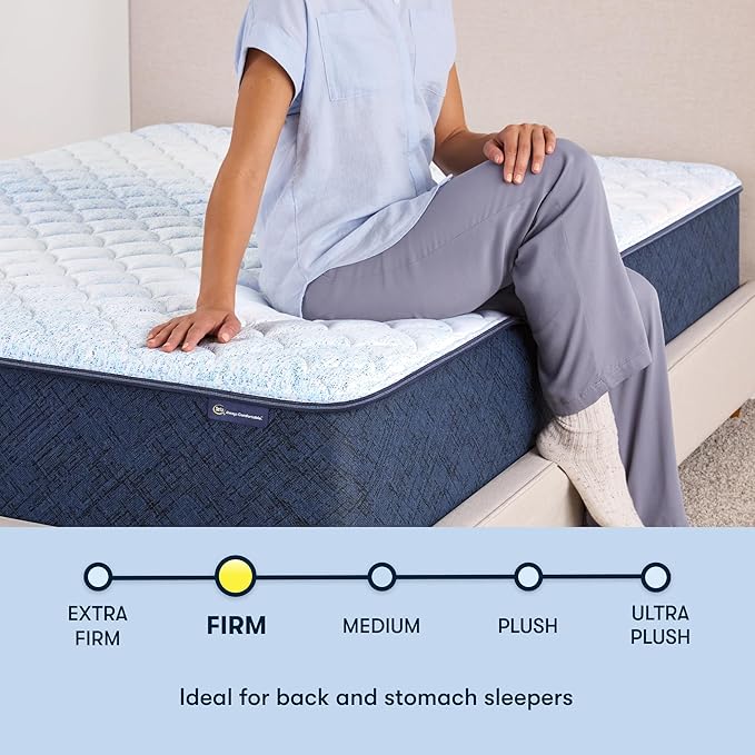 Serta Sleeptrue Firm 12" Twin Memory Foam Mattress in a Box, Cooling, Breathable, and Pressure Relieving - 100 Night Trial, CertiPUR-US Certified and 10 Year Limited Warranty