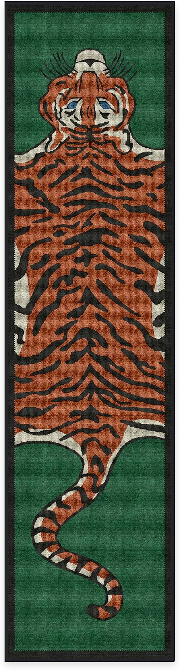 RUGGABLE x Jonathan Adler Machine Washable Modern Runner Rug – Tiger Emerald 2.5x10, Stain-Resistant, Non-Slip – Washable Rug for Hallway, Entryway, Living Room & Kitchen–with Cushioned Pad
