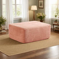 37.1" Ottoman for Couch, Plush Corduroy Memory Foam Ottoman Cloud Boneless Sectional Couch for Living Room Foot Stools No Assembly Require, Plush Corduroy,Pink
