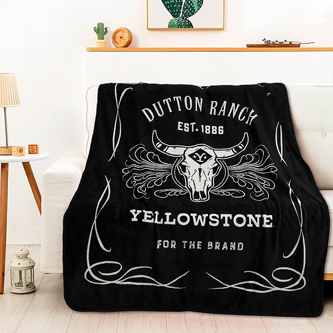 Northwest Yellowstone Silk Touch Throw Blanket, 46" x 60", Whiskey Label