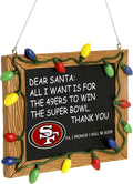 NFL Resin Holiday Christmas Chalkboard Sign Ornament