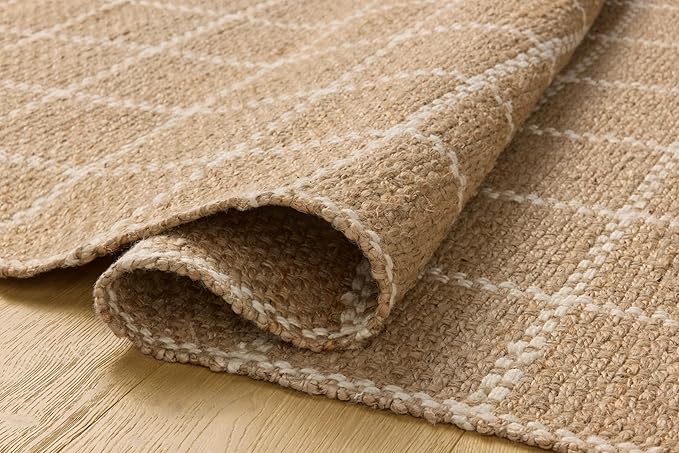 Loloi Chris Loves Julia Fletcher Collection FLE-01 Natural/Ivory 3'-6" x 5'-6", .37" Pile Height, Accent Rug