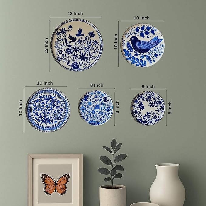 RITUALISTIC Holland Wall Plates & Paintings | Perfect Home Decor and Wall Decor Items for Your Hall and Living Room | Set of 5 |Christmas Gift Items