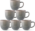 AmorArc 12oz Coffee Mugs, Ceramic Coffee Mugs set of 6 for Man, Woman, Dad, Mom, Modern Coffee Cups with handle for Latte/Cappuccino/Milk/Cocoa. Dishwasher&Microwave Safe, Reactive Glaze