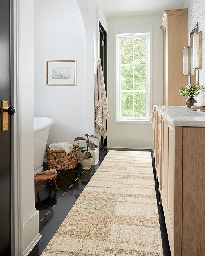 Loloi Chris Loves Julia Chris Collection CHR-04 Natural/Multi 7'-9'' x 9'-9'', .50" Pile Height, Area Rug