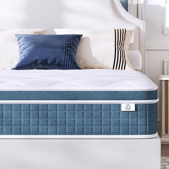 koorlian Twin XL Mattress, 8 Inch Hybrid Mattress Twin XL with Individual Pocket Springs and Pressure-Relieving Memory Foam, Breathable, Medium Firm Mattress in a Box 80"x39"x8"