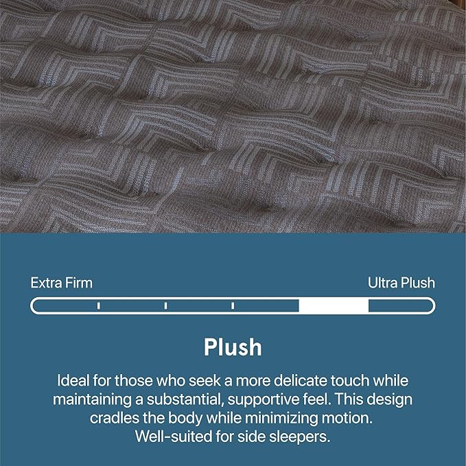 Beautyrest Prime Dream Plush 13.75" Mattress - Queen - Durable Pocketed Coil, Support, Pressure Relief, Cooling, Motion Separation; 100 Night Sleep Trial and 10 Year Warranty