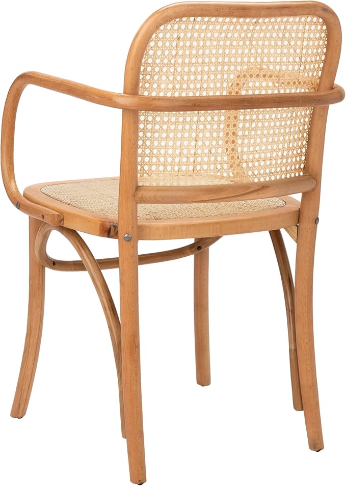 Safavieh Home Keiko White and Natural Cane Dining Chair