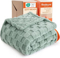Bedsure GentleSoft Sage Green Throw Blanket for Couch - Checkered Fleece Blankets Christmas Gifts for Women Men Girls, Cute Soft Cozy Throw for Bedroom Home Decor Gifts, 50x60 Inches