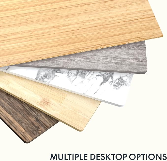FLEXISPOT EN1 Whole Piece Standing Desk 55 x 28 Inches Stand Up Desk for Workstation and Home Office (Black Frame + Gray Wood Top, 2 Packages)
