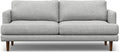 SIMPLIHOME Livingston 76-inch Wide Sofa in Mist Grey Woven-Blend Fabric, Handcrafted Loveseat Couch for Living Room or Family Room, Mid-Century Modern Style, Solid Wood Frame