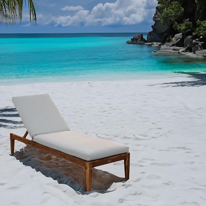 Tommy Bahama Chaise Cushion, 23" X 75" X 2.5", Bamboo Bay Sand