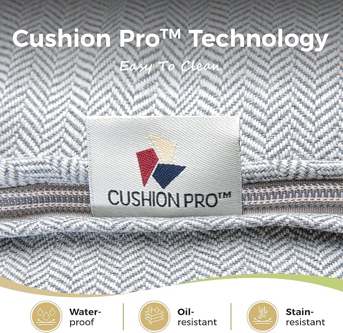 Patio Furniture Sofa, Love-Seat Patio Sofa Steel Frame Outdoor Sectional Couch with Deep Seating and 5.5” Cushions for Lawn Backyard Porch Deck, Beige