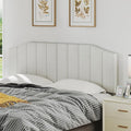 King Size Headboard Only, Velvet Upholstered Headboard King/California King Size Wall Mount and Bed Frame Mount, Featuring High-Density Sponge Padding Easy Assembly Comfort Style-Cream