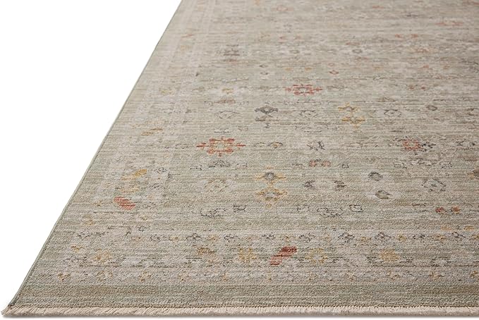 Loloi Chris Loves Julia Ida Collection IDA-04 Spa/Multi 3'-6" x 5'-6", .19" Pile Height, Accent Rug