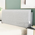 Upholstered Twin Headboard, No Tools Needed, Wall Mounted Headboard with Removeable Washable Linen, Multi-Functional Backrest (Grey)