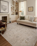 Loloi Chris Loves Julia Louisa Collection LOI-01 Oatmeal/Stone 9'-6" x 13'-1", .38" Pile Height, Area Rug