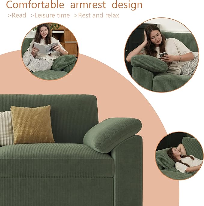 EASE MOOSE Oversized Sectional Modular Sofa,Large U Shape Sectional Couch Wide Deep Seat Modular Cloud Couch,Removable Cover