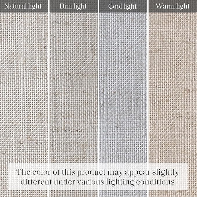Madison Park Kyler Cordless Roman Shades - Single Panel, Lightweight Linen Blend Fabric, Natural Design, Easy Installation, Light Filtering Window Blind, Bedroom, Living Room Decor 27"W x 64"H Natural