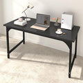 StarGraph Modern Computer Desk 47 Inch Large Office Desk with Carbon Fiber Desktop Home Office Desks with Sturdy Metal Frame Gaming Study Writing Work from Home Desks, Black