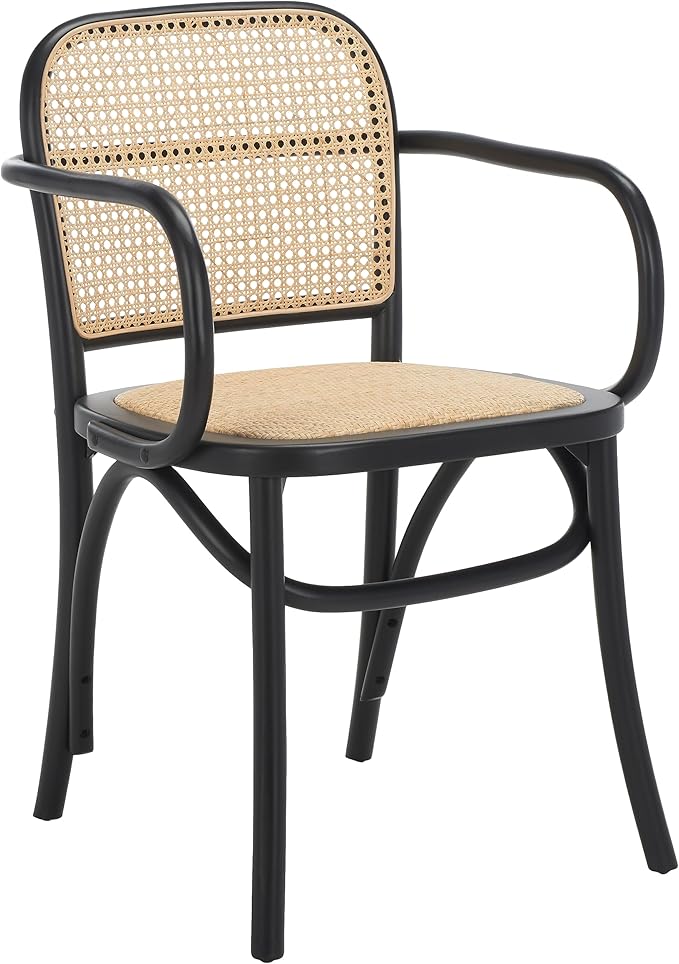 Safavieh Home Keiko White and Natural Cane Dining Chair