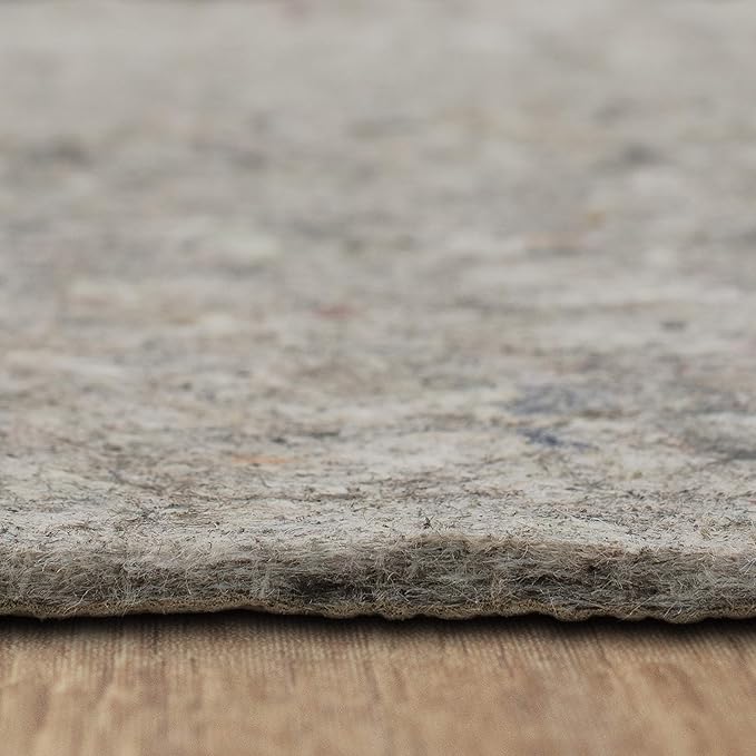 Mohawk Home 9' x 12' Non Slip Grip Rug Pad 1/4" Thick Dual Surface Felt Cushion + Rubber Gripper - Safe for All Floors