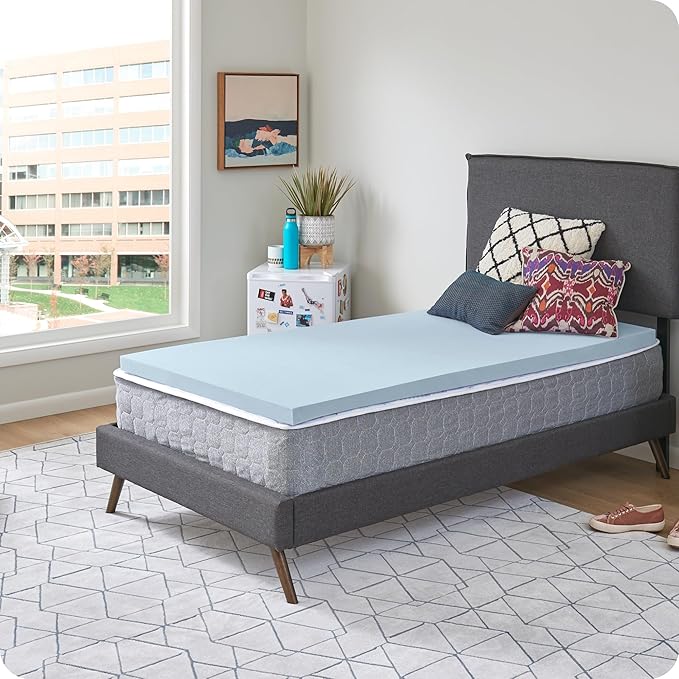 Sealy Dreamlife 1.5” Gel Memory Foam California King Mattress Topper with SealyComfort Gel Foam, 1 Year Limited Warranty, Made in The USA