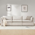 CHITA Luxury Oversized Sectional Modular Sofa, Premium Down Filled Cloud Couch, FSC Certified Comfty Deep Seat Sectional for Living Room, 3 Seat, 114‘’ Width, Snow