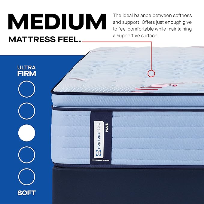 Sealy Posturepedic® Plus Glenshaw 15" Medium Pillowtop Innerspring Mattress - King