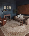 Loloi Magnolia Home by Joanna Gaines Junie Collection JUE-04 Natural/Clay 9'-6" x 9'-6", .38" Pile Height, Round Area Rug