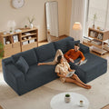 105''Sectional Cloud Couch with L Shaped Chaise,Modern Modular Sectional Sofa,Comfy Sectional Couches for Living Room,Bedroom,Apartment(Dark Grey, 105''W Right Facing Chaise)