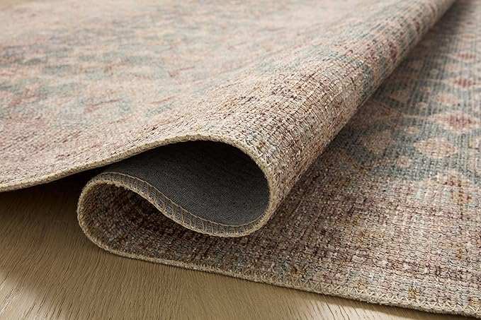 Loloi Angela Rose Aubrey Collection AUB-02 Aqua/Sand 7'-6" x 9'-6", .19" Pile Height, Area Rug