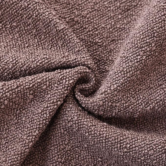 Foindtower Set of 2, Decorative Textured Boucle Throw Pillow Covers Accent Solid Pillow Cases Soft Cozy Couch Cushion Case for Chair Sofa Bedroom Living Room Home Decor 24x24 Inch Dark Purple