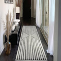 RUGGABLE x Jonathan Adler Machine Washable Modern Runner Rug – Inkdrop Black & Ivory 2.5x7, Stain-Resistant, Non-Slip – Washable Rug for Hallway, Entryway, Living Room & Kitchen–with Cushioned Pad