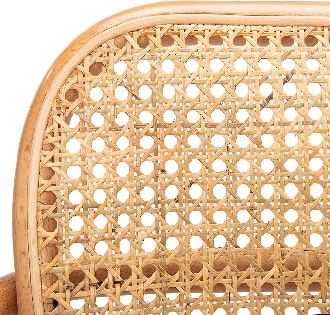 Safavieh Home Keiko White and Natural Cane Dining Chair