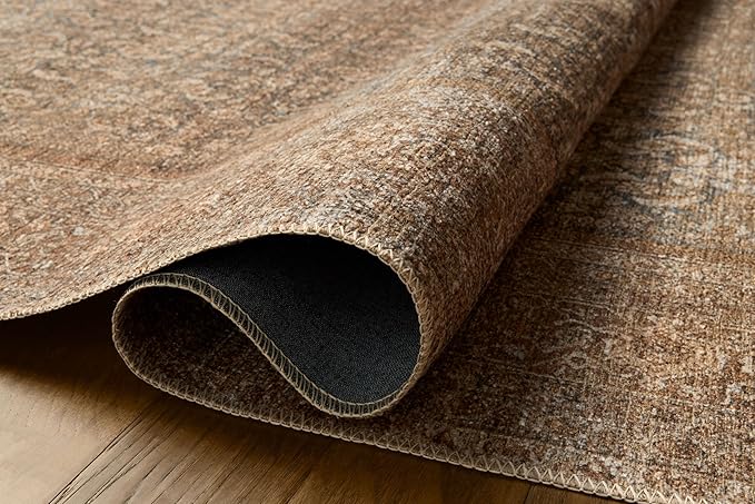 Loloi Amber Lewis Cambria Collection CBR-07 Ocean/Bark 2'-6" x 7'-6" Runner Rug Jute, Neutral, Vintage Style, Antique Tone, Living, Bedroom, Dining, Carpet