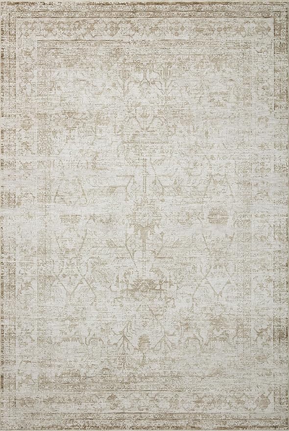 Loloi Amber Lewis Honora Collection HON-01 Ivory/Natural 6'-7" x 9'-2" Area Rug