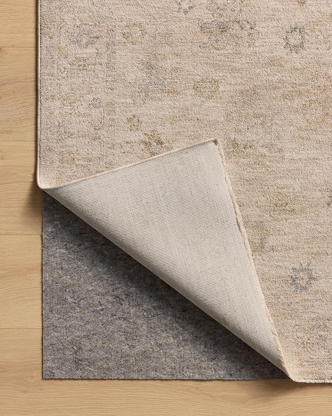 Loloi Chris Loves Julia Louisa Collection LOI-01 Oatmeal/Stone 2'-3" x 3'-10", .38" Pile Height, Accent Rug