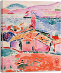 Wieco Art Canvas Print Wall Art View of Collioure 1905 by Henri Mattise Abstract Colorful Art Matisse Posters Canvas Prints for Wall and Home Office Decorations