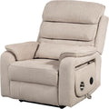 Power Lift Recliners Chairs for Elderly Adults Lay Flat Recliner with Heat & Massage, Wireless Charging Device, USB Ports, Cup Holder, Lumbar Pillow, 400Lbs（Grainy Fibric,Oatmeal）