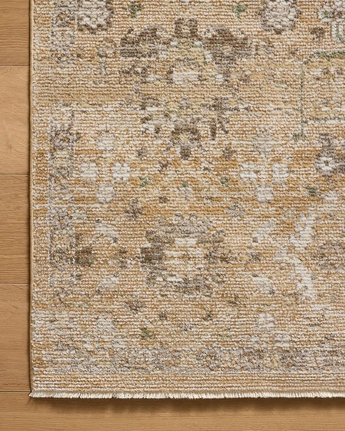 Loloi Magnolia Home by Joanna Gaines Pace Collection PAC-07 Sunset/Stone 5'-3" x 5'-3" Round Area Rug