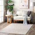 nuLOOM Nikita Faded Geometric Machine Washable Area Rug - 2x6 Machine Washable Runner Rug Contemporary Beige/Tans & Ivories Rugs for Living Room Bedroom Dining Room Entryway Hallway Kitchen