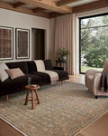 Loloi Amber Lewis Molly Collection MOL-02 Denim/Gold 6'-7" x 9'-2" Low Pile Area Rug