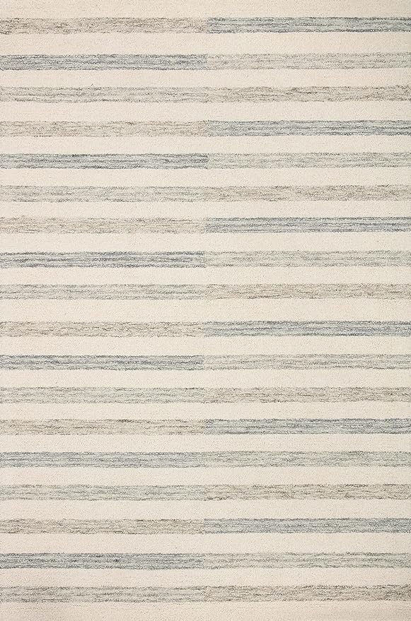 Loloi Chris Loves Julia Chris Collection CHR-05 Ivory/Slate 2'-6'' x 7'-6'', .50" Pile Height, Runner Rug