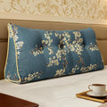 WOWMAX Wedge Pillow Headboard Dorm Headboard Twin XL Bed Bolster Pillow for Bed with Removable Cover Lake Blue
