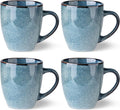 GBHOME Ceramic Coffee Mugs Set of 4, 12oz Stoneware Coffee Mugs Set For Dad Mom Women MEN, Light Weight Ceramic Coffee Cups for Latte/Tea/Beer/Hot Cocoa, Dishwasher & Microwave Safe