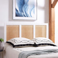 SAFAVIEH Home Collection Vienna White Wash Cane Full Headboard Platform, Double (HBD8004C-F)
